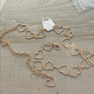 Gold Heart Chain Belt